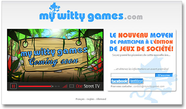 My Witty games - Le Site Web